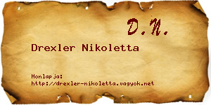 Drexler Nikoletta névjegykártya