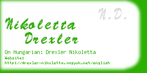 nikoletta drexler business card